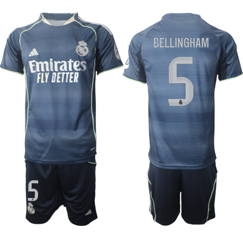 Men 2025-2026 Club Real Madrid away Blue #5 Soccer Jersey